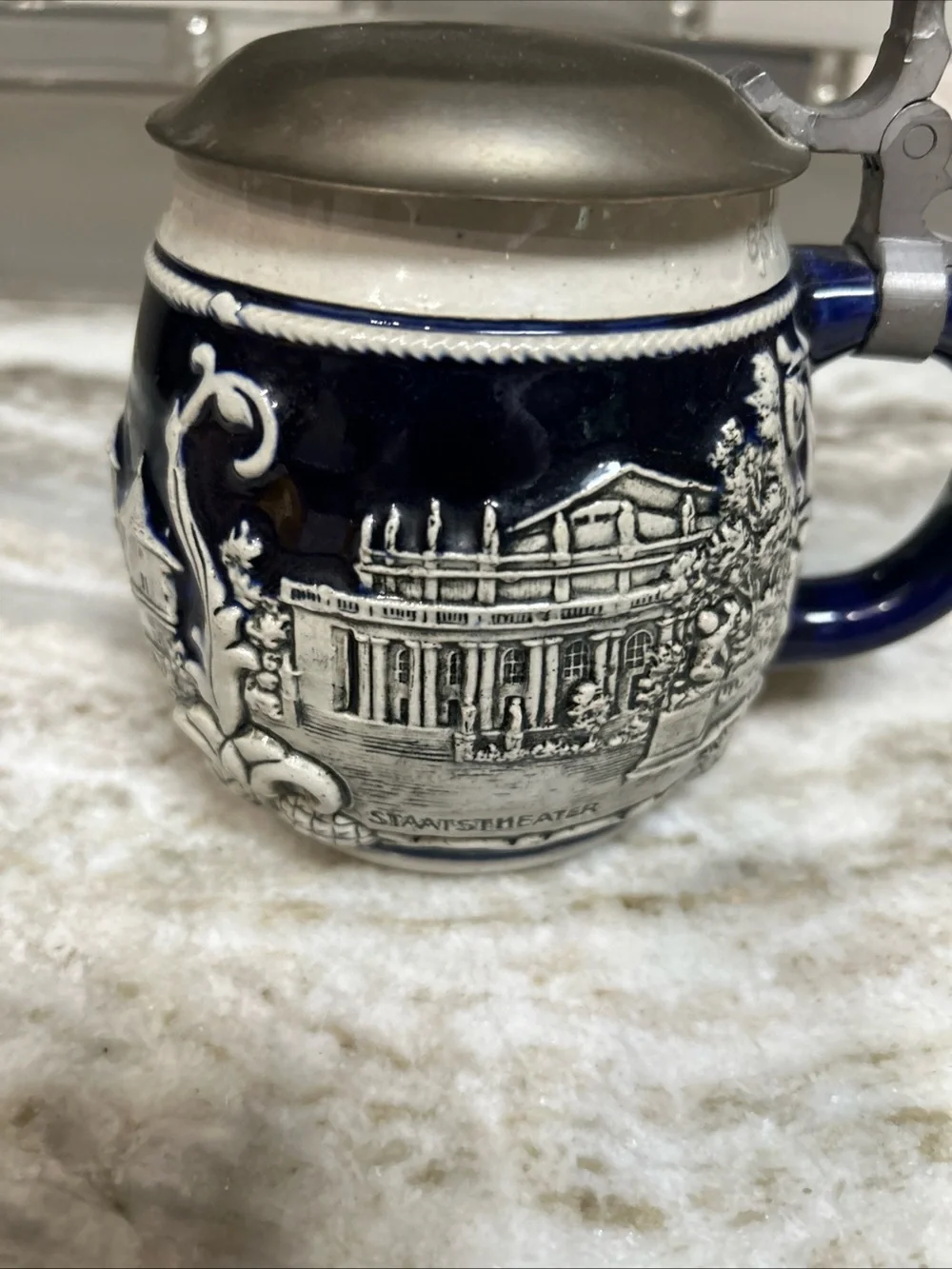 German Beer Stein With Pewter Lid VTG EUC“ West Germany STUTTGART WEKARA